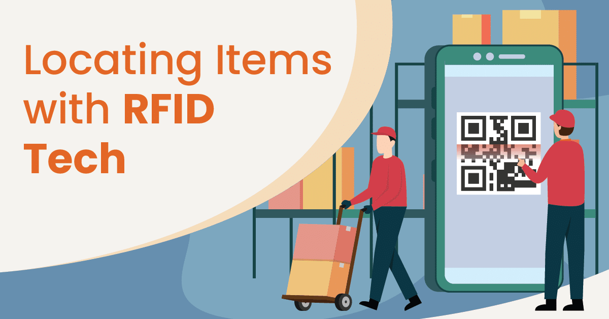a cover photo graphic for locating items with RFID tech